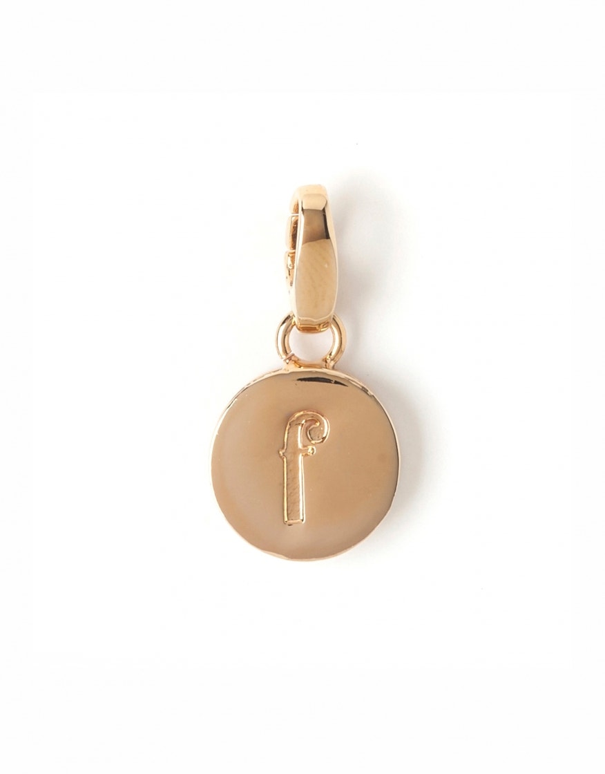 F-ROUND CRYSTAL LETTER CHARM