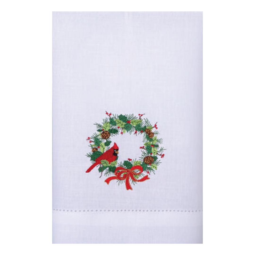 CHRISTMAS WREATH GUEST TOWEL