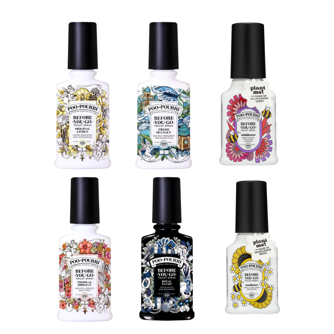 wildflower seed spray Poo-Pourri Before-You-Go Toilet Spray, Royal Flush / 4 oz