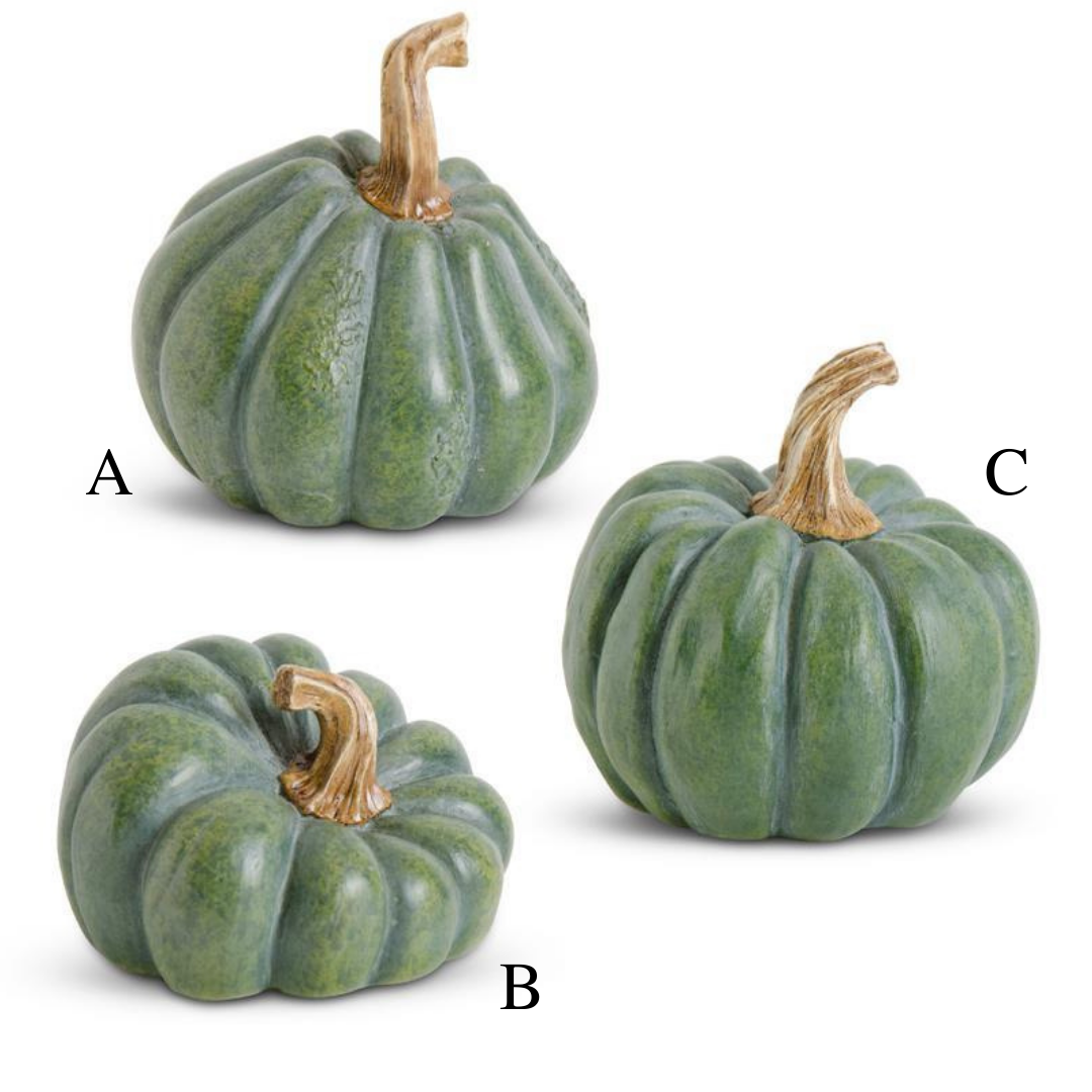 GREEN RESIN PUMPKIN