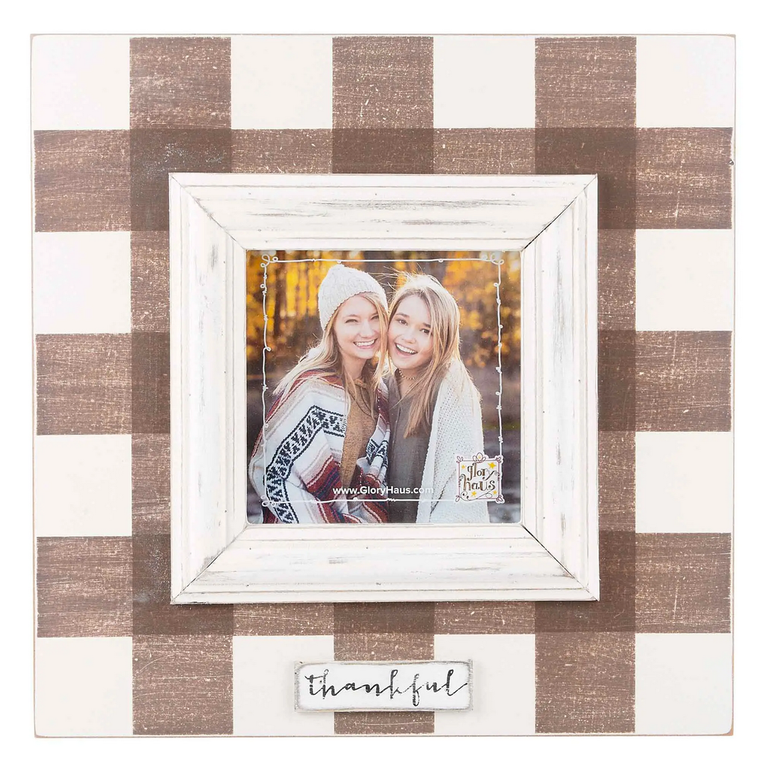 THANKFUL PLAID FRAME
