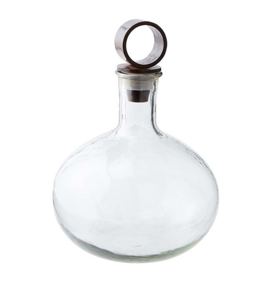 TEXTURED GLASS DECANTER