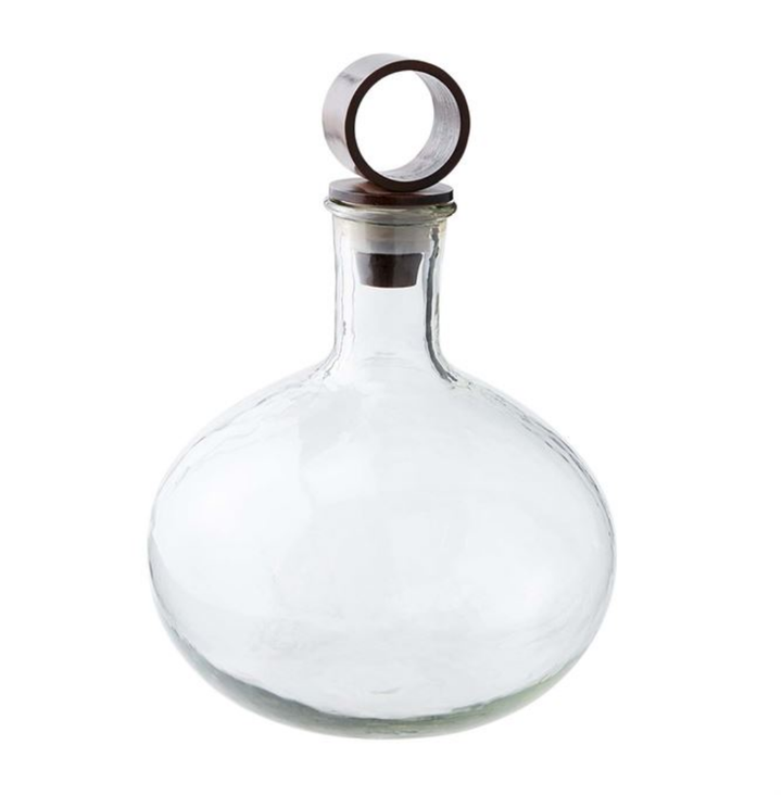 TEXTURED GLASS DECANTER