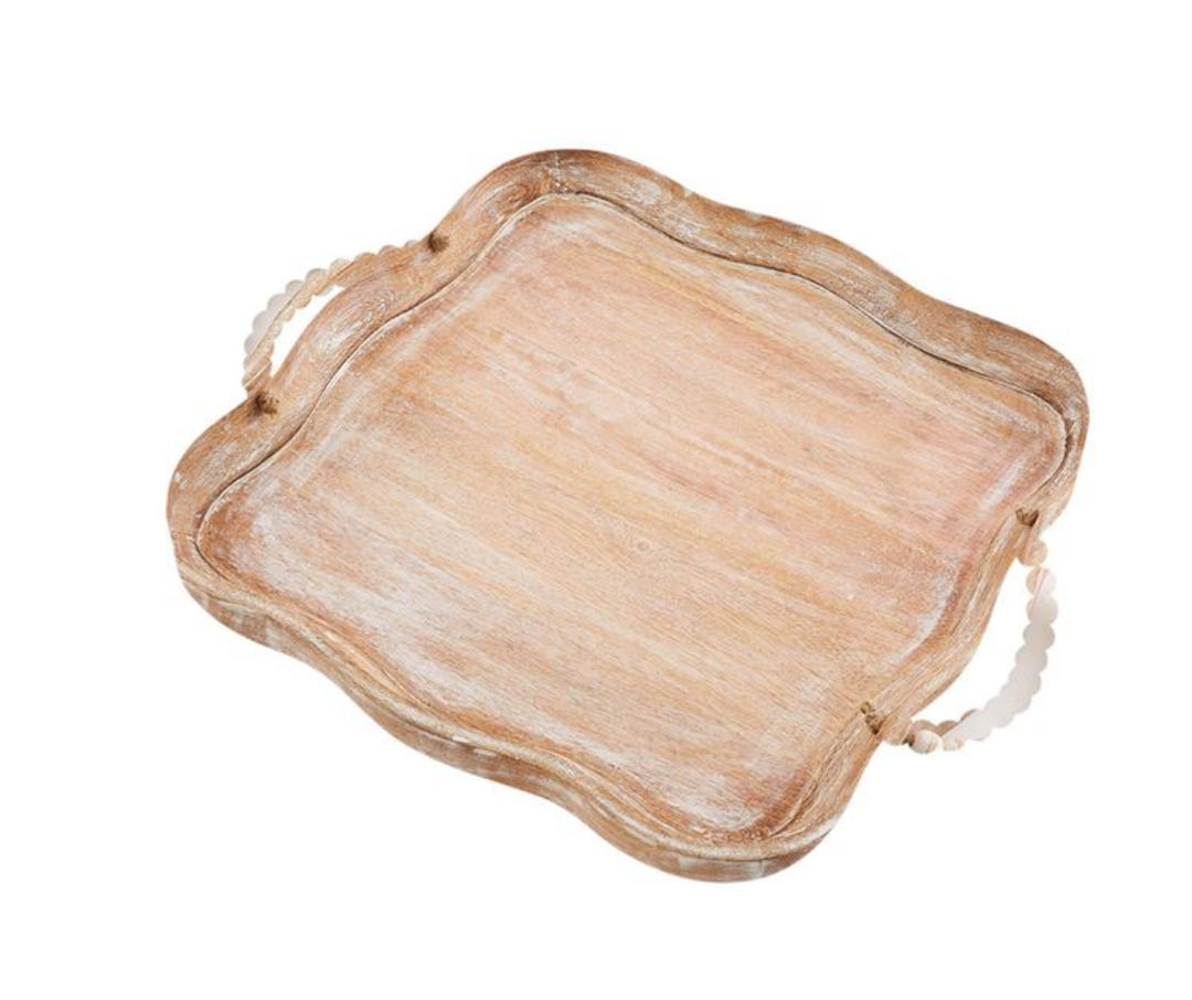 SCALLOPED BEADED TRAY