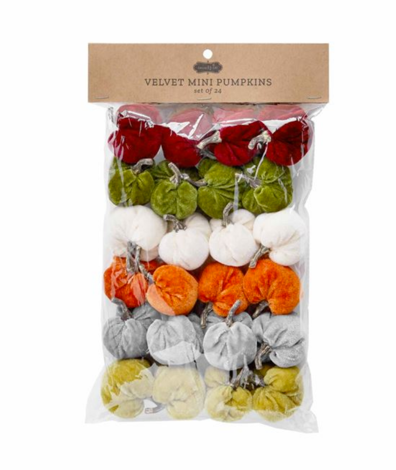 VELVET TINY PUMPKIN SET