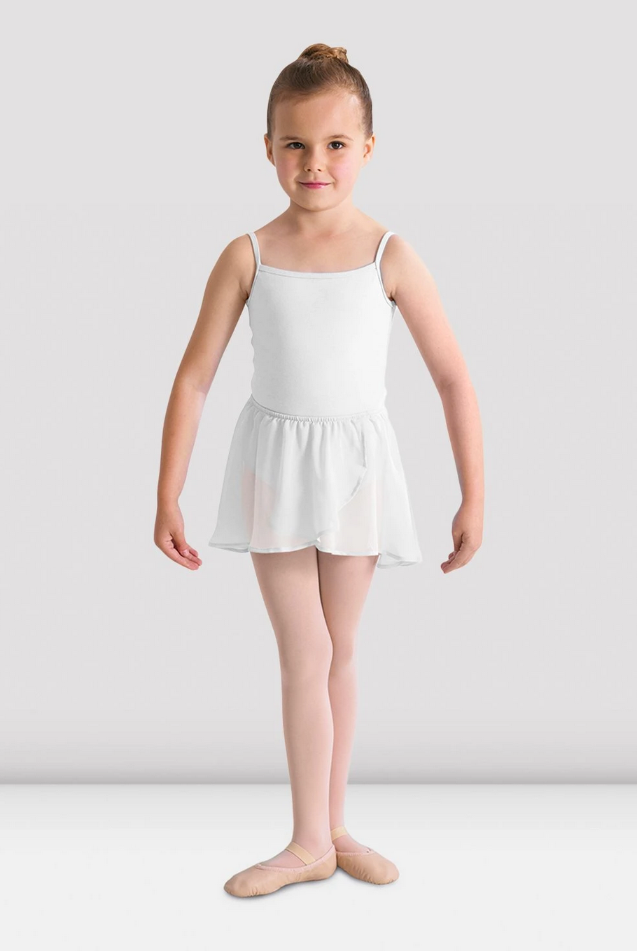 WHITE BALLET MOCK WRAP SKIRT