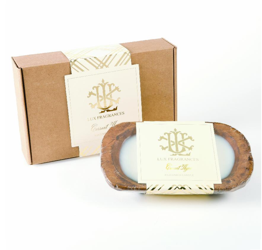 3 WICK CURRANT THYME DOUGH BOWL CANDLE