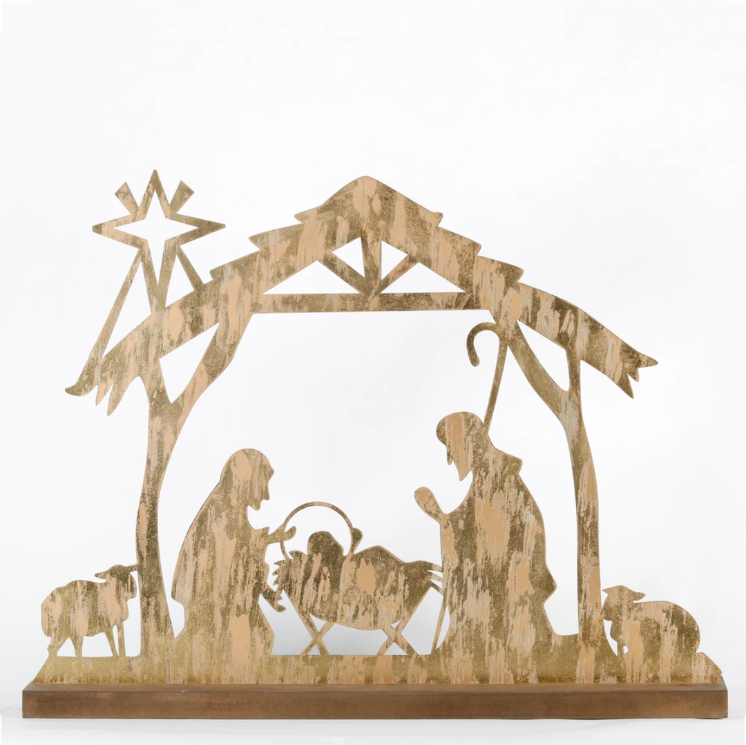ANTIQUE GOLD HOLY FAMILY