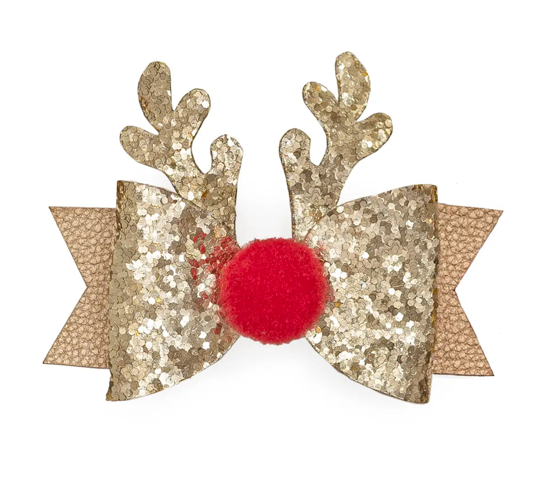 RED NOSE REINDEER HAIR CLIP