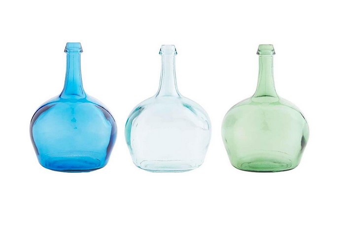 BOTTLENECK GLASS VASE