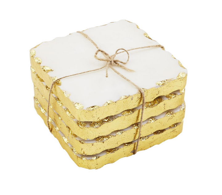 METALLIC EDGE COASTER SET