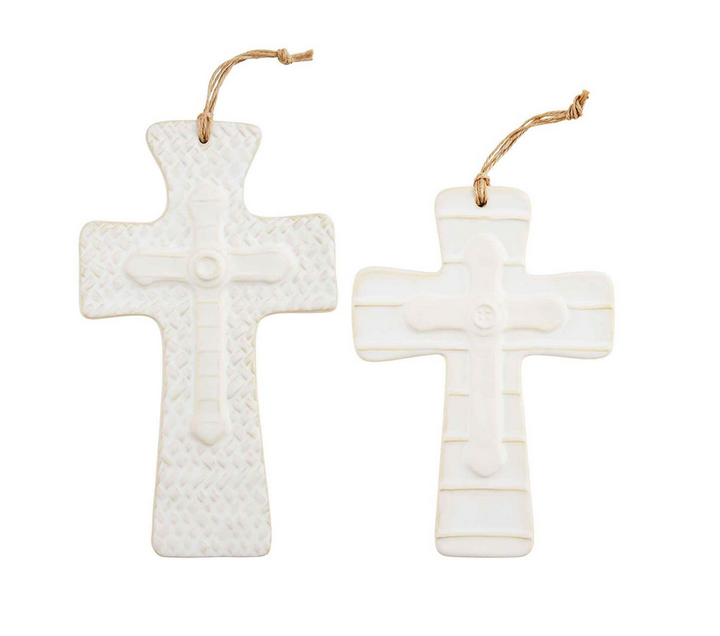 LAYERED STONEWARE CROSS