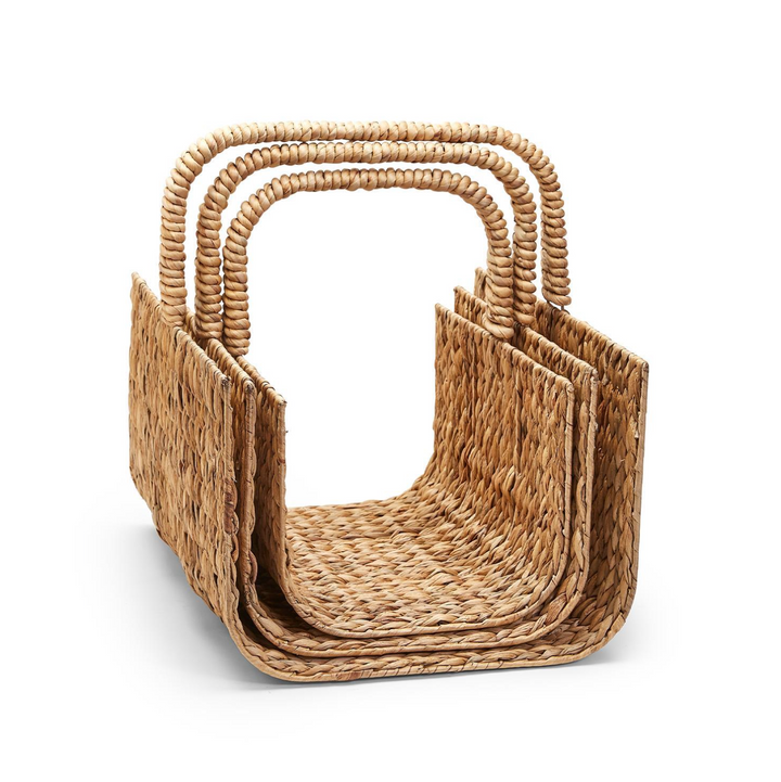FISH BONE WEAVE HAND CRAFTED CARRIER BASKETS