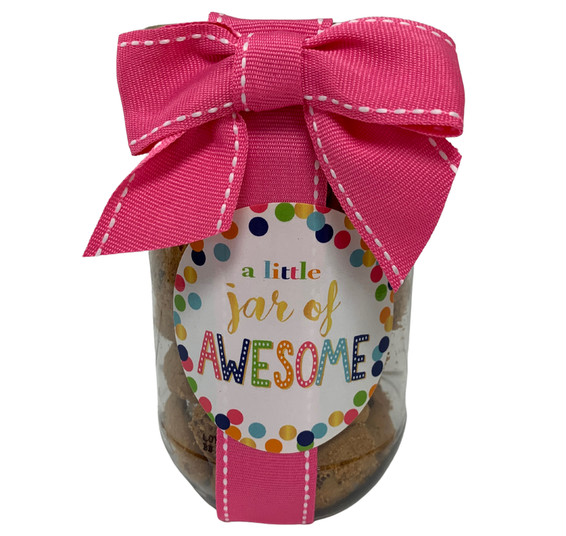 A LITTLE JAR OF AWESOME CHOCOLATE CHIP COOKIES PINT JAR