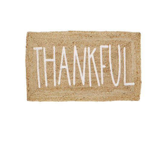 thankful jute door mat