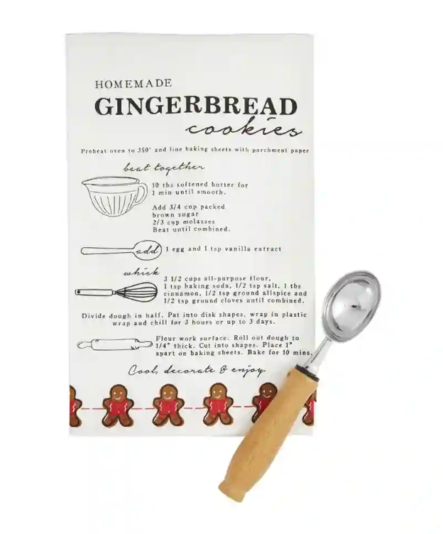 GINGERBREAD COOKIE RECIPE TOWEL SET