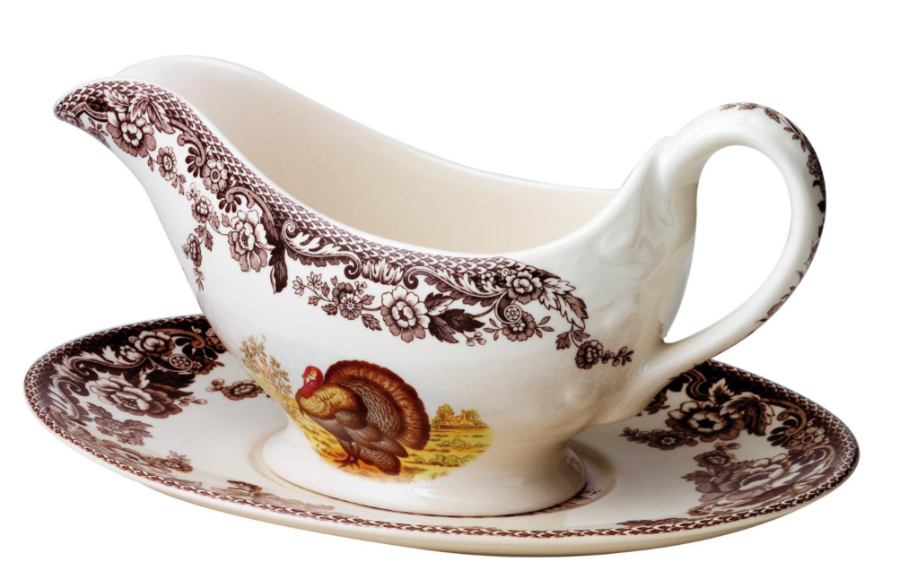 TEHAN/PROPES: WOODLAND TURKEY SAUCE BOAT & STAND