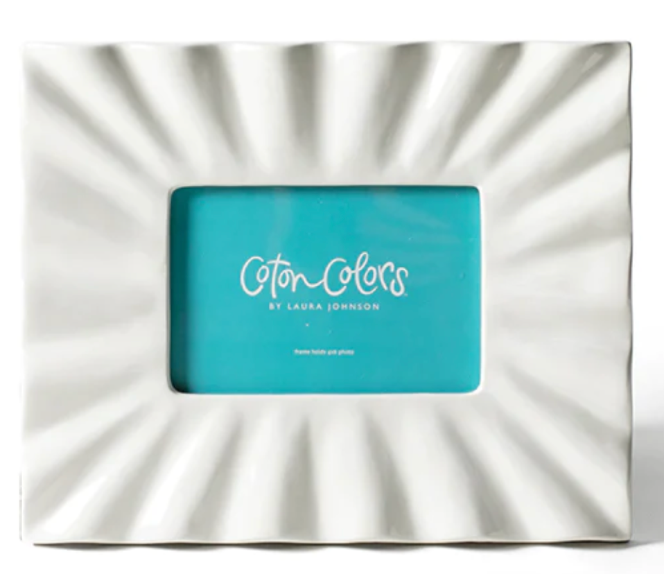 Signature White Ruffle Frame