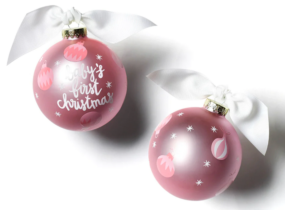 BABY'S FIRST CHRISTMAS GLASS ORNAMENT