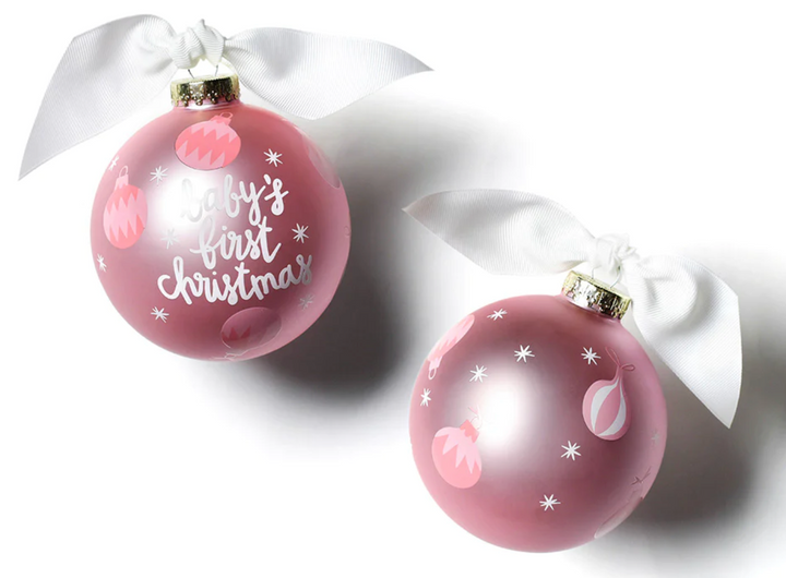 BABY'S FIRST CHRISTMAS GLASS ORNAMENT