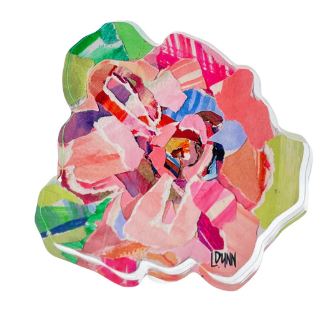 PINK ZINNIA BOLD BLOOM ACRYLIC