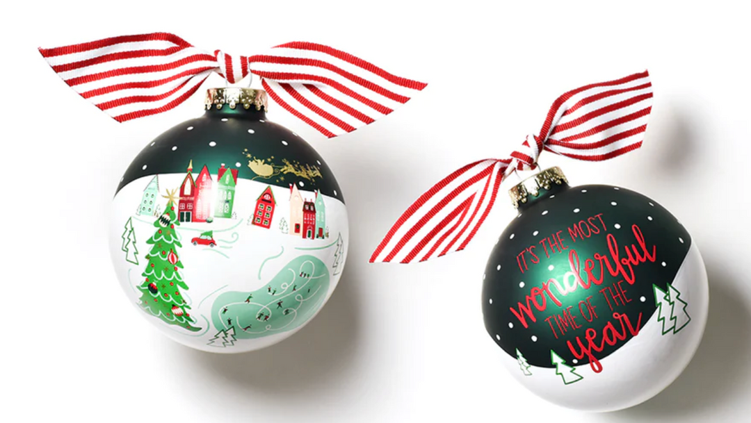 TOWN SQUARE GLASS ORNAMENT