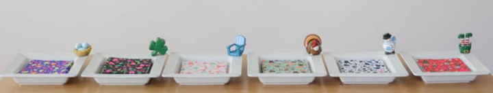 NORA FLEMING PINSTRIPES NAPKIN AND CANDY HOLDER