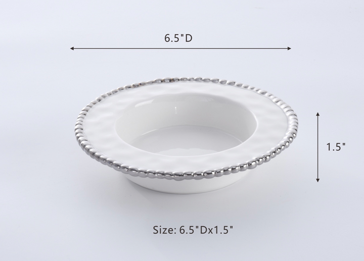 WHITE AND SILVER WINE BOTTLE COASTER