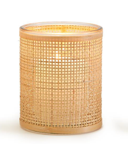 WEAVED RATTAN WRAPPED CACHEPOT