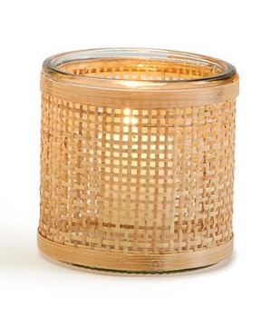 WEAVED RATTAN WRAPPED CACHEPOT