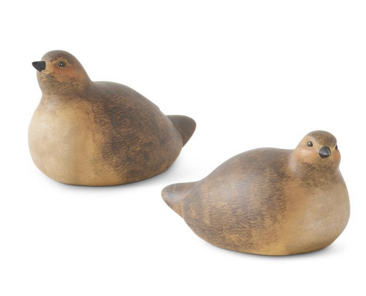 SMOOTH NATURAL BROWN RESIN QUAIL