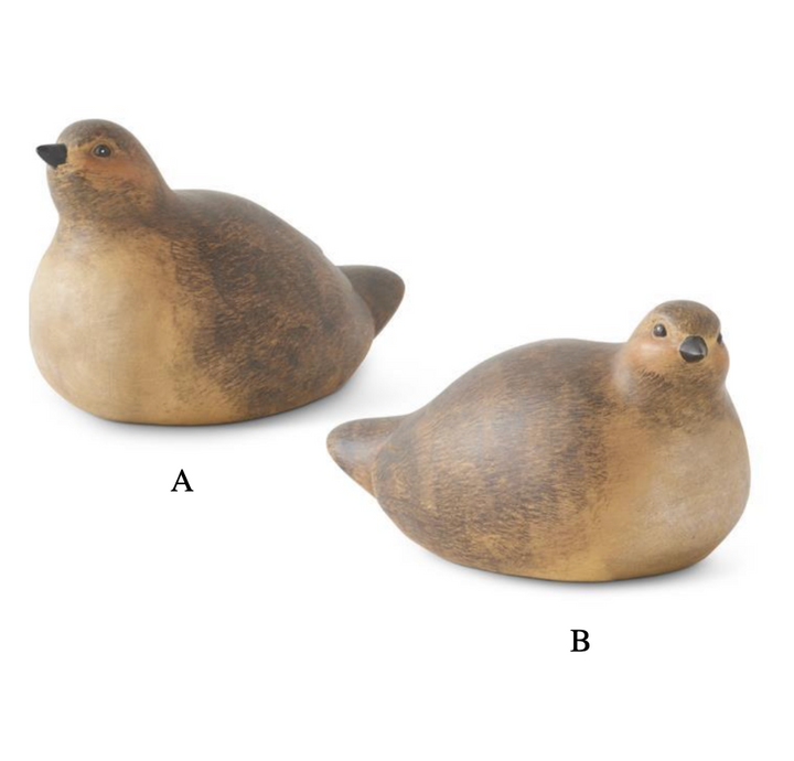 SMOOTH NATURAL BROWN RESIN QUAIL