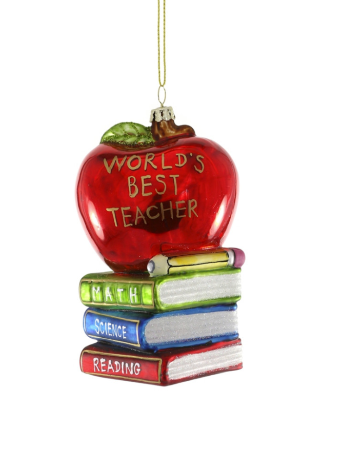 WORLD'S BEST TEACHER ORNAMENT
