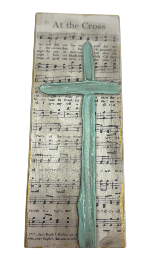AT THE CROSS BLOCK - 9" X 4"