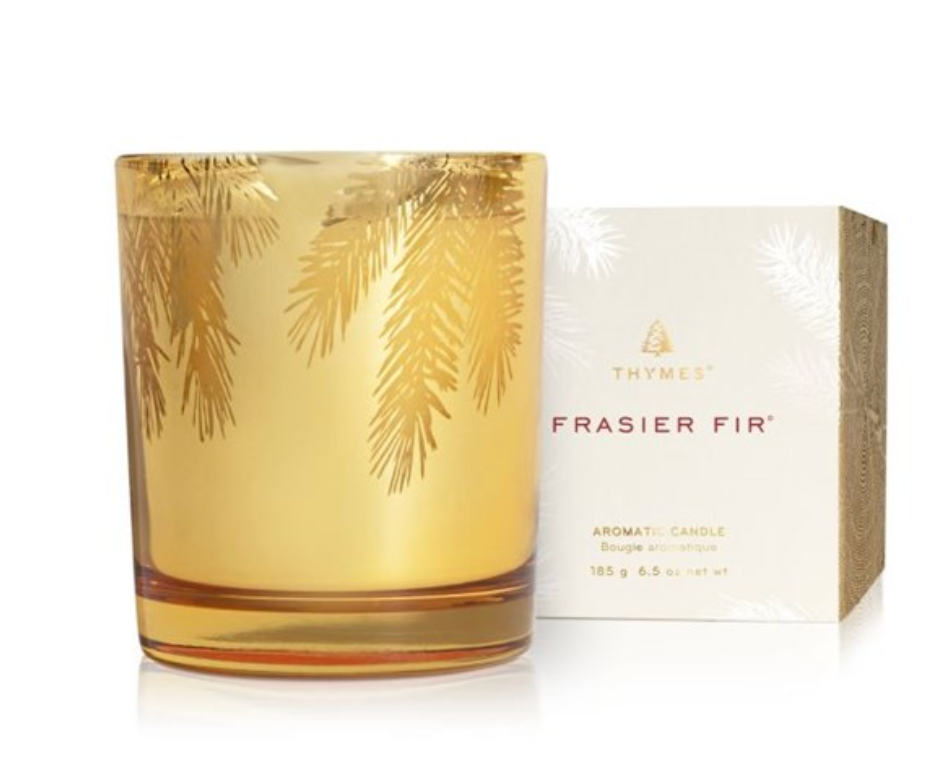 FRASIER FIR 6.5OZ GOLD POURED CANDLE PINE NEEDLE