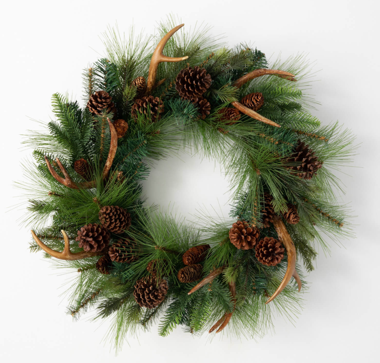 PINE/ANTLER WREATH