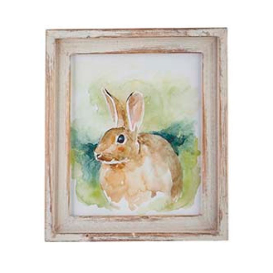 FIELD BUNNY FRAMED WALL ART