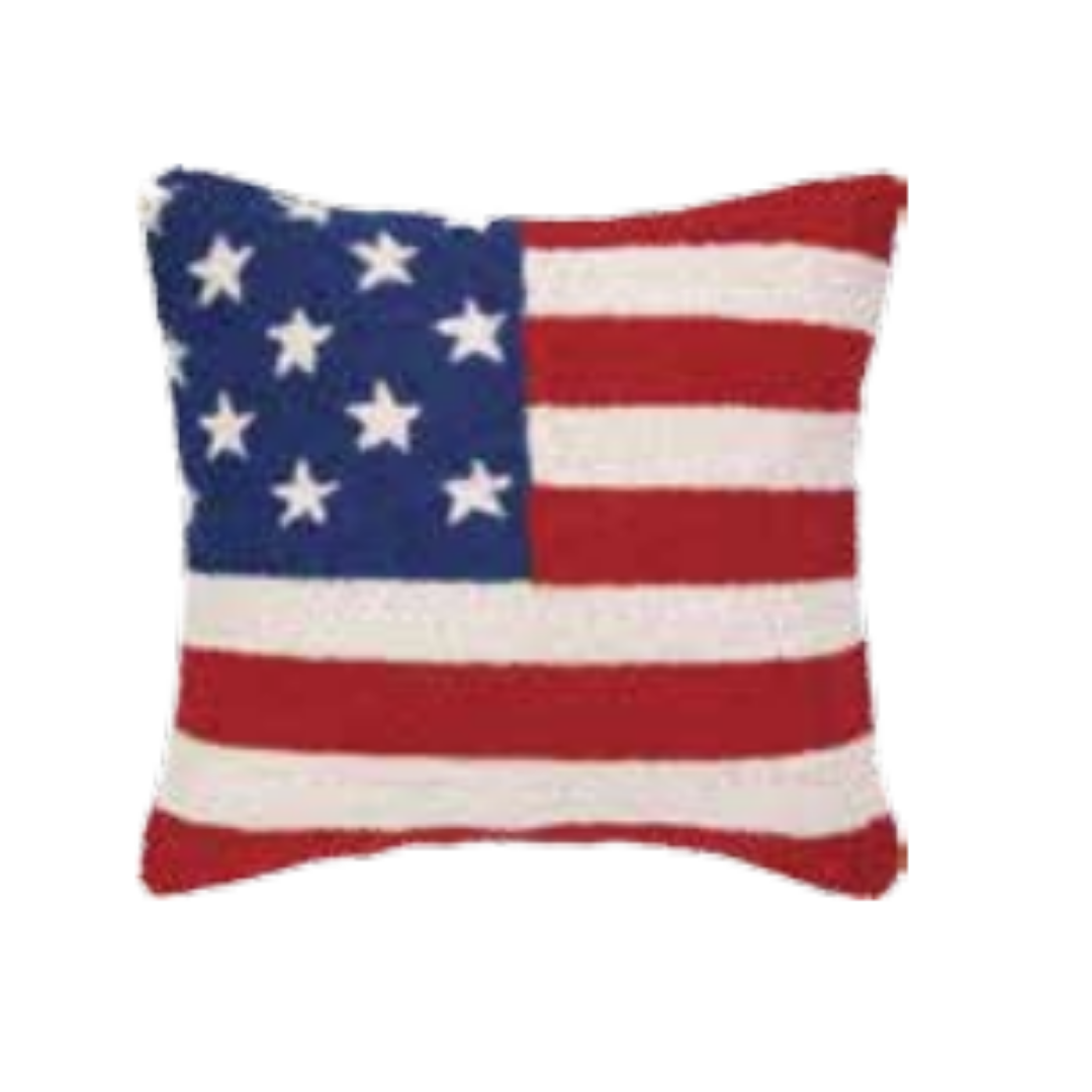 AMERICAN FLAG HOOK PILLOW