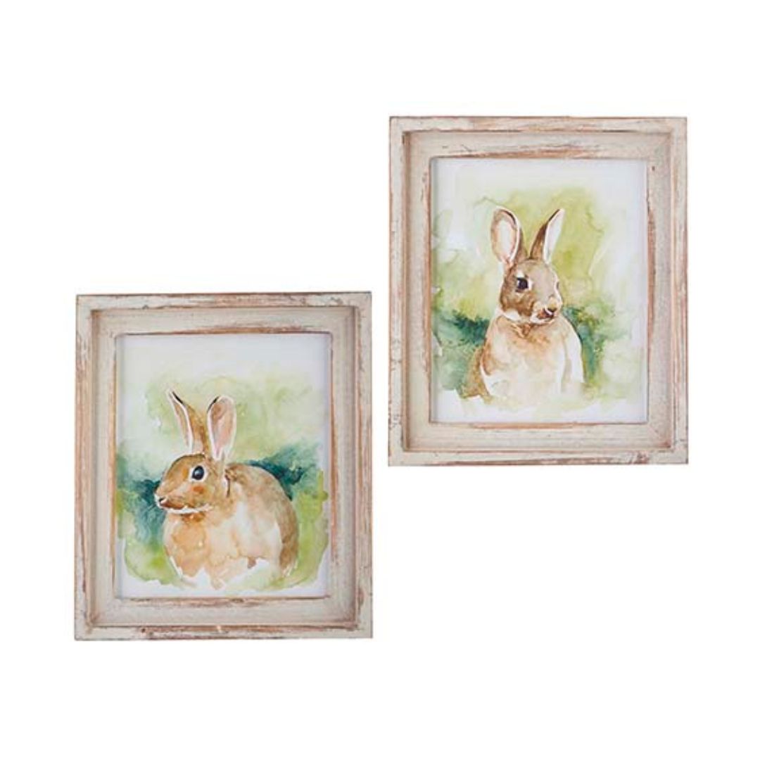 FIELD BUNNY FRAMED WALL ART