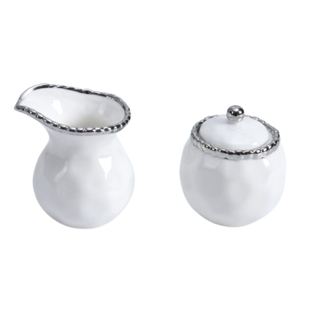SALERNO SMALL CREAMER & SUGAR SET