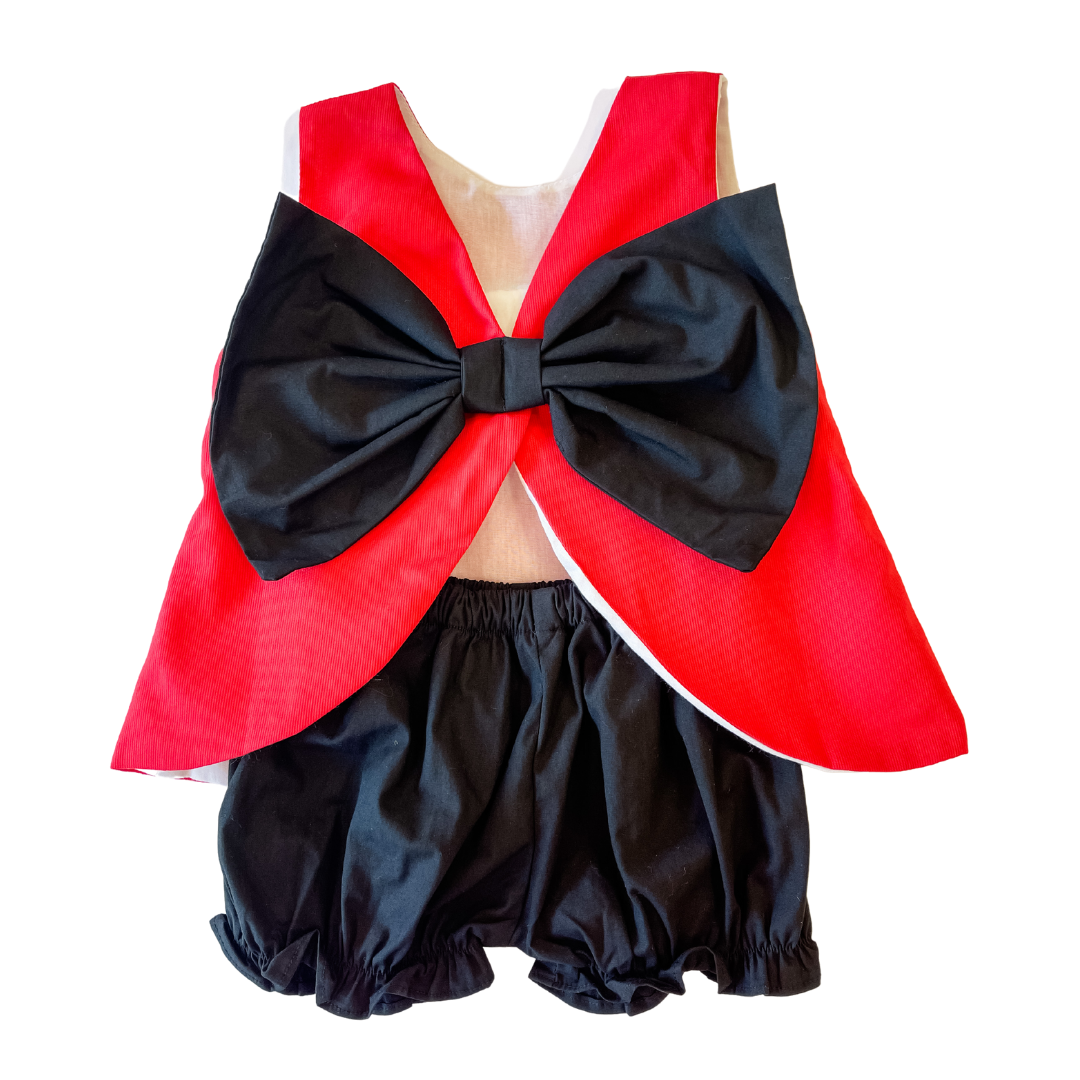 FINAL SALE RED GAME DAY SMOCKED SET