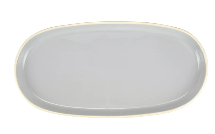 CHROMA LIGHT GRAY NARROW OVAL PLATTER