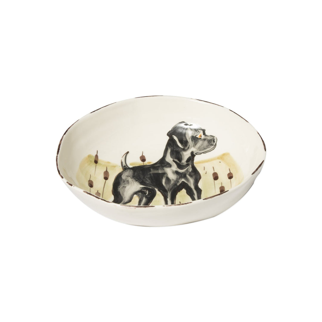 WILDLIFE BLACK DOG PASTA BOWL