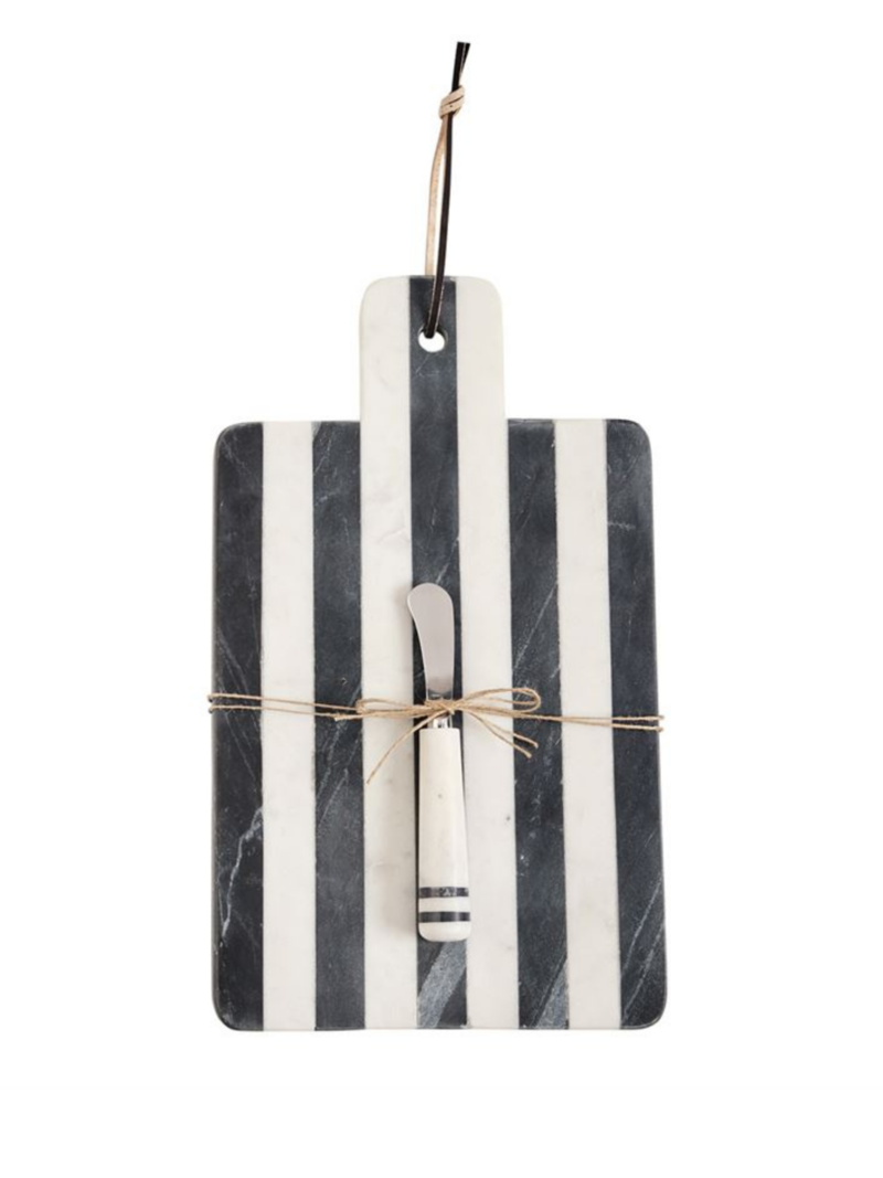 PADDLE STRIPE MARBLE BOARD SET