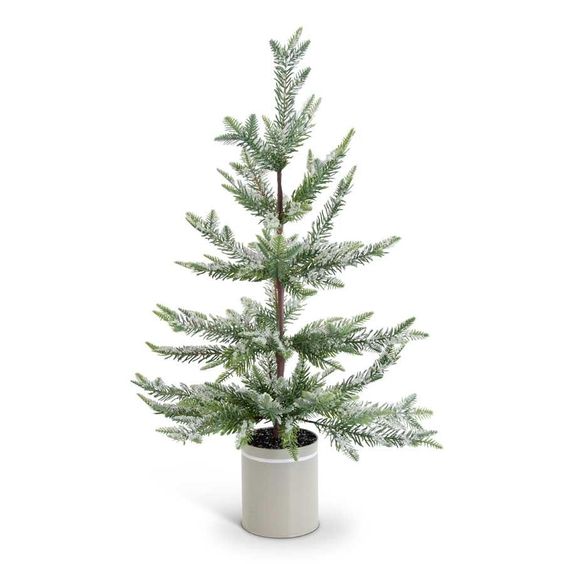 Pack Of 24 Snowy Pine Tree Picks Christmas Greenery Sprays 10