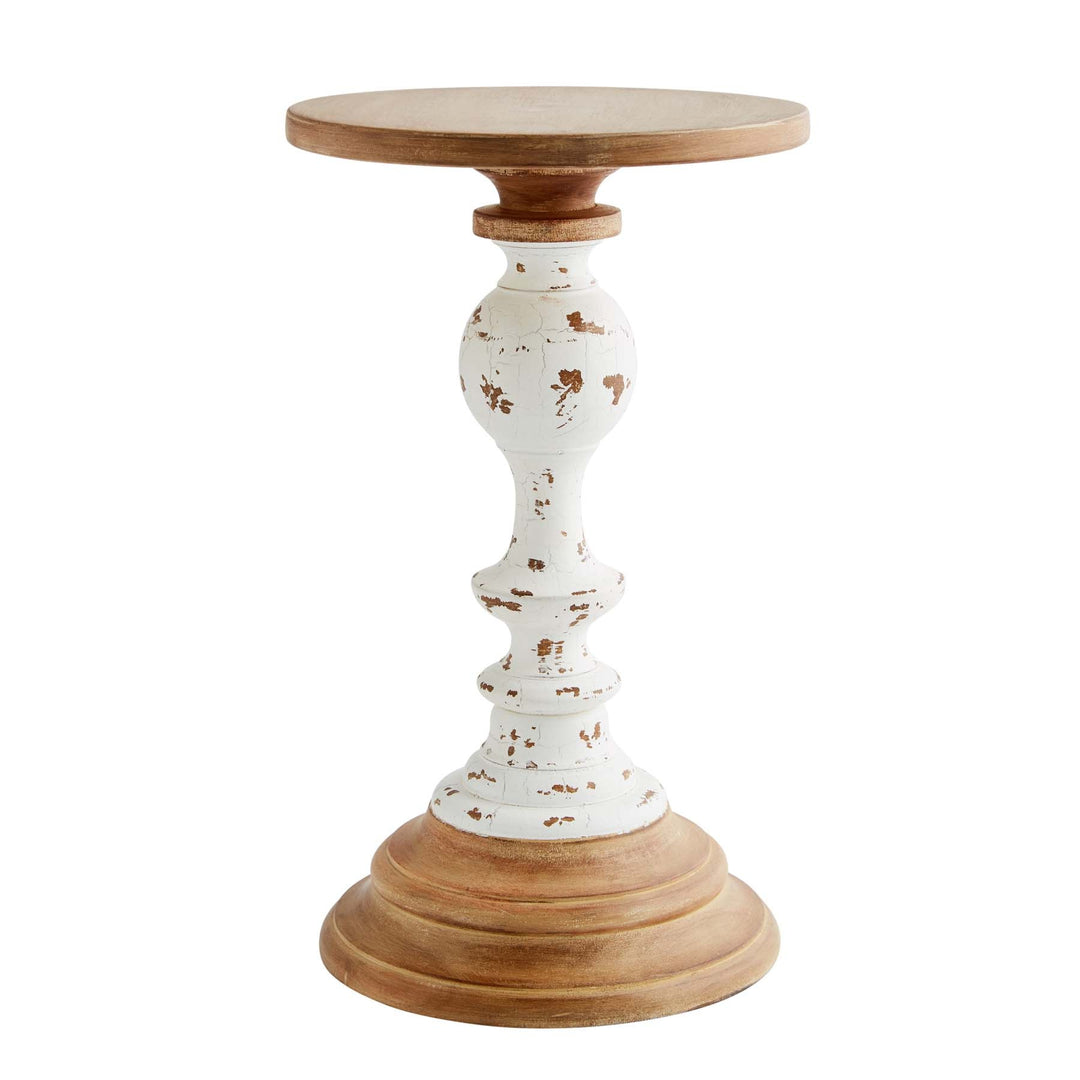 LARGE WOODEN RUSTIC CANDLESTICKS