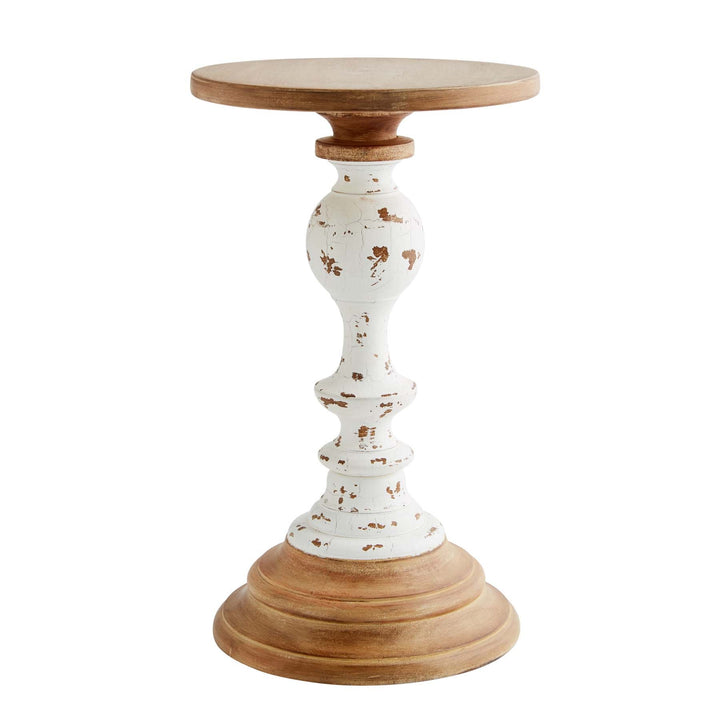 LARGE WOODEN RUSTIC CANDLESTICKS
