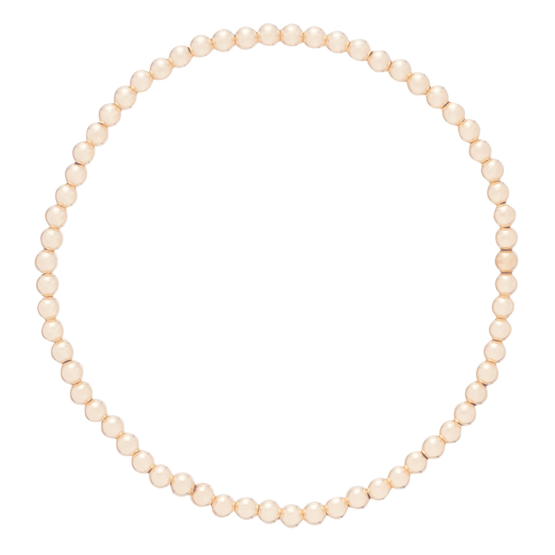 CLASSIC GOLD 3MM BEAD BRACELET