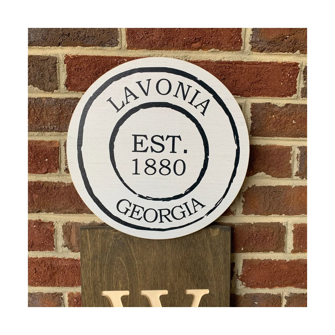 CITY STAMP WELCOME SIGN TOPPER