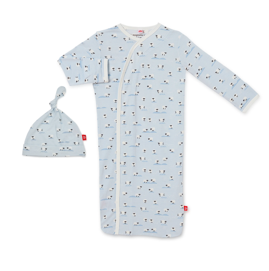BLUE BAA BAA MODAL GOWN SET